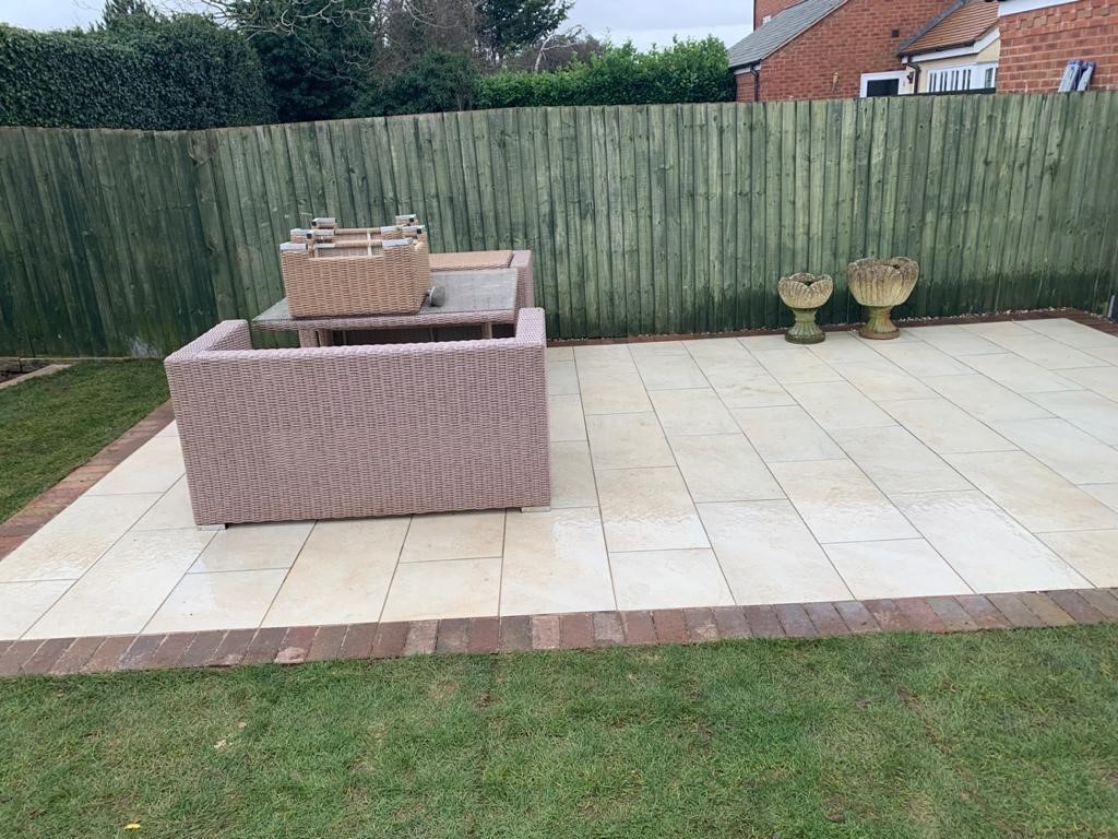 Porcelain tiling services for patios in Tullow